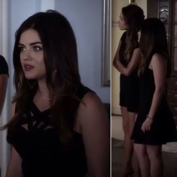 Elena Gilbert - Nina Dobrev Vampire Diaries Dress Lucy Hale - Aria Montgomery - Picture 4 of 5